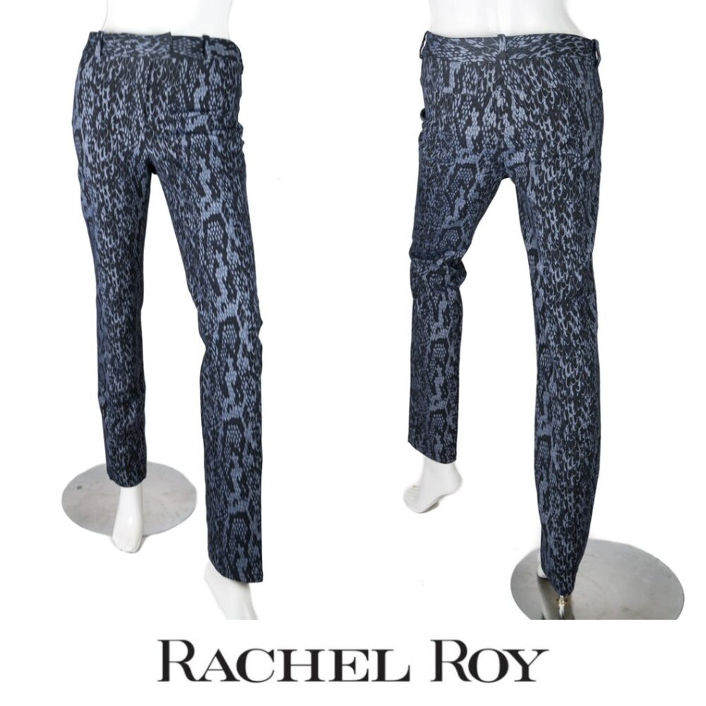 Rachel Roy jacquard navy straight pant